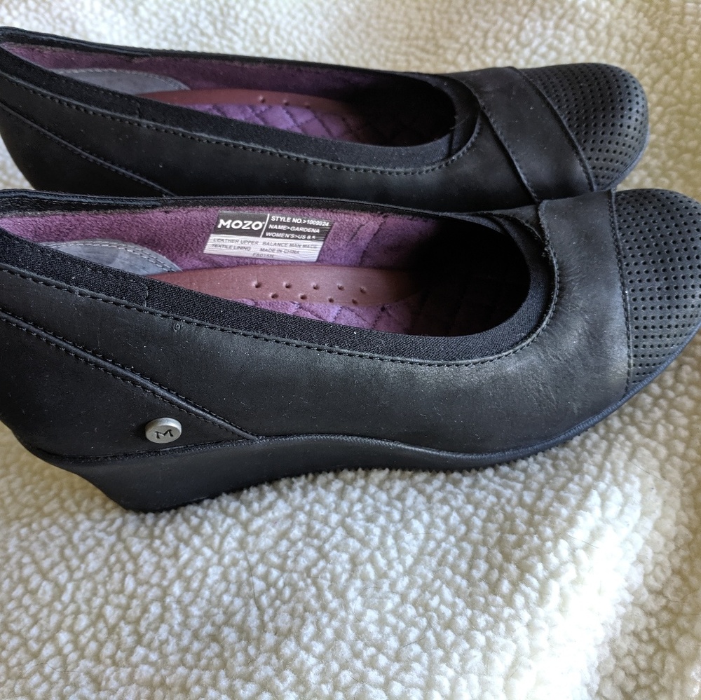 Mozo Gardena Black Leather Women's Shoes